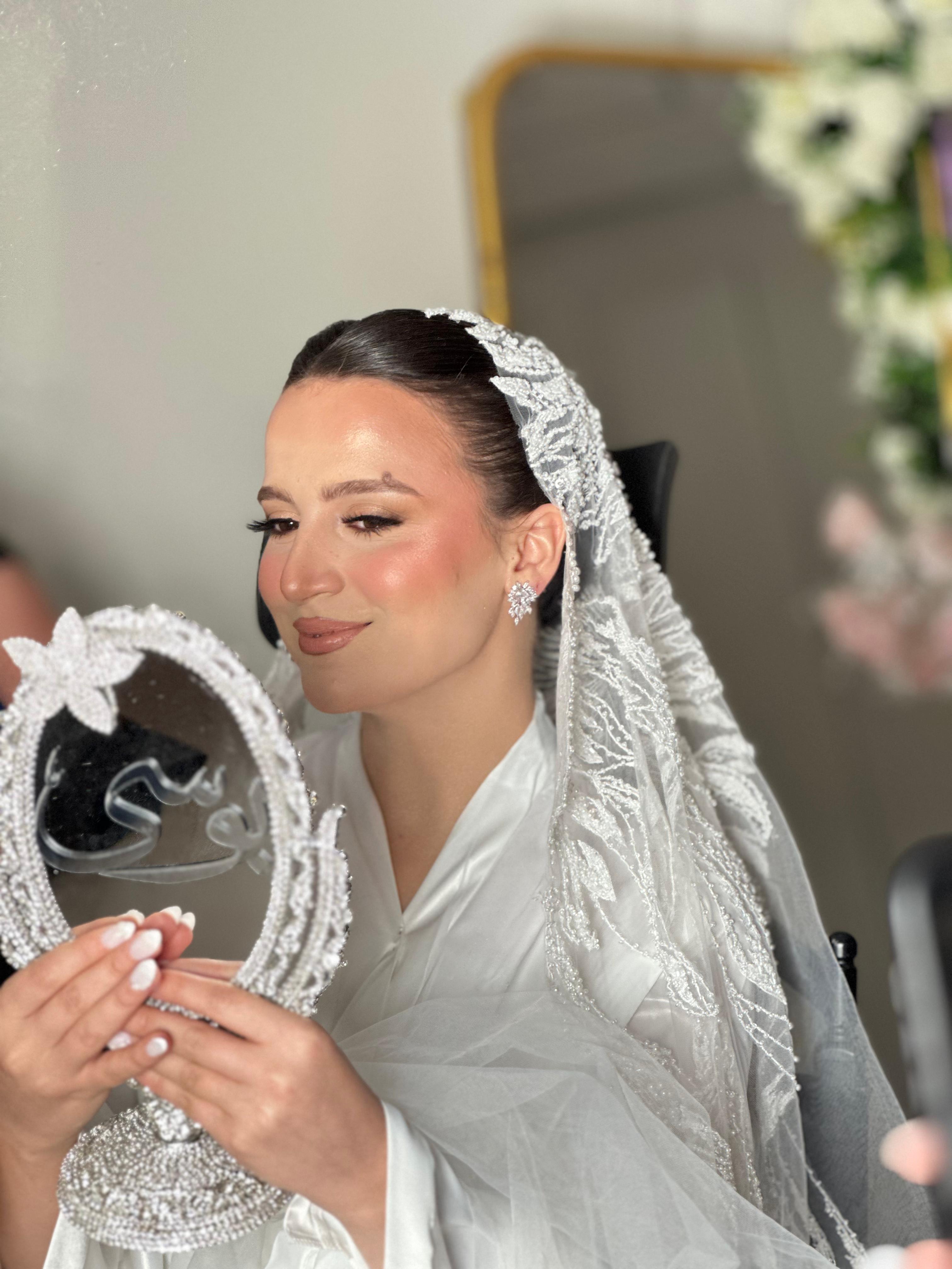 Bride with mirror